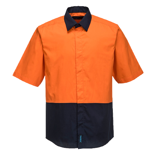 Portwest Food Industry Lightweight Cotton Shirt Reflective 2 Tone Safety MF152-KarWorkwear