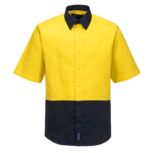 Portwest Food Industry Lightweight Cotton Shirt Reflective 2 Tone Safety MF152-KarWorkwear