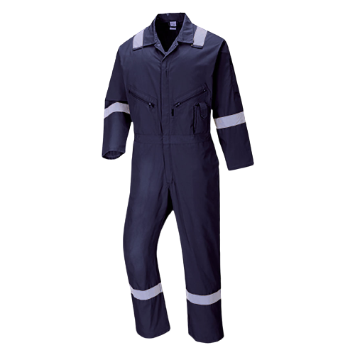 Portwest Iona Cotton Coverall Lightweight Reflective Taped Work Safety C814-KarWorkwear
