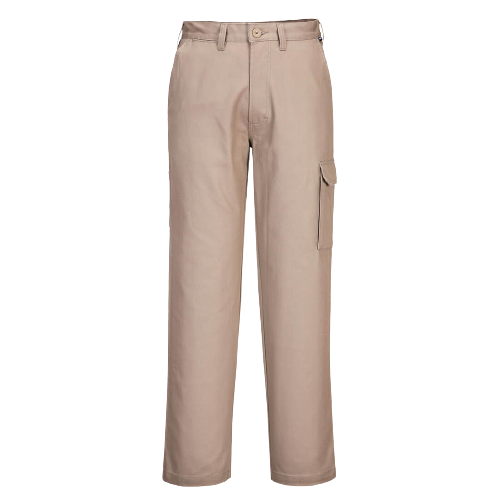 Portwest Cargo Pants Pre Shrunk Cotton Button Belt Adjustable Pant MP700-KarWorkwear