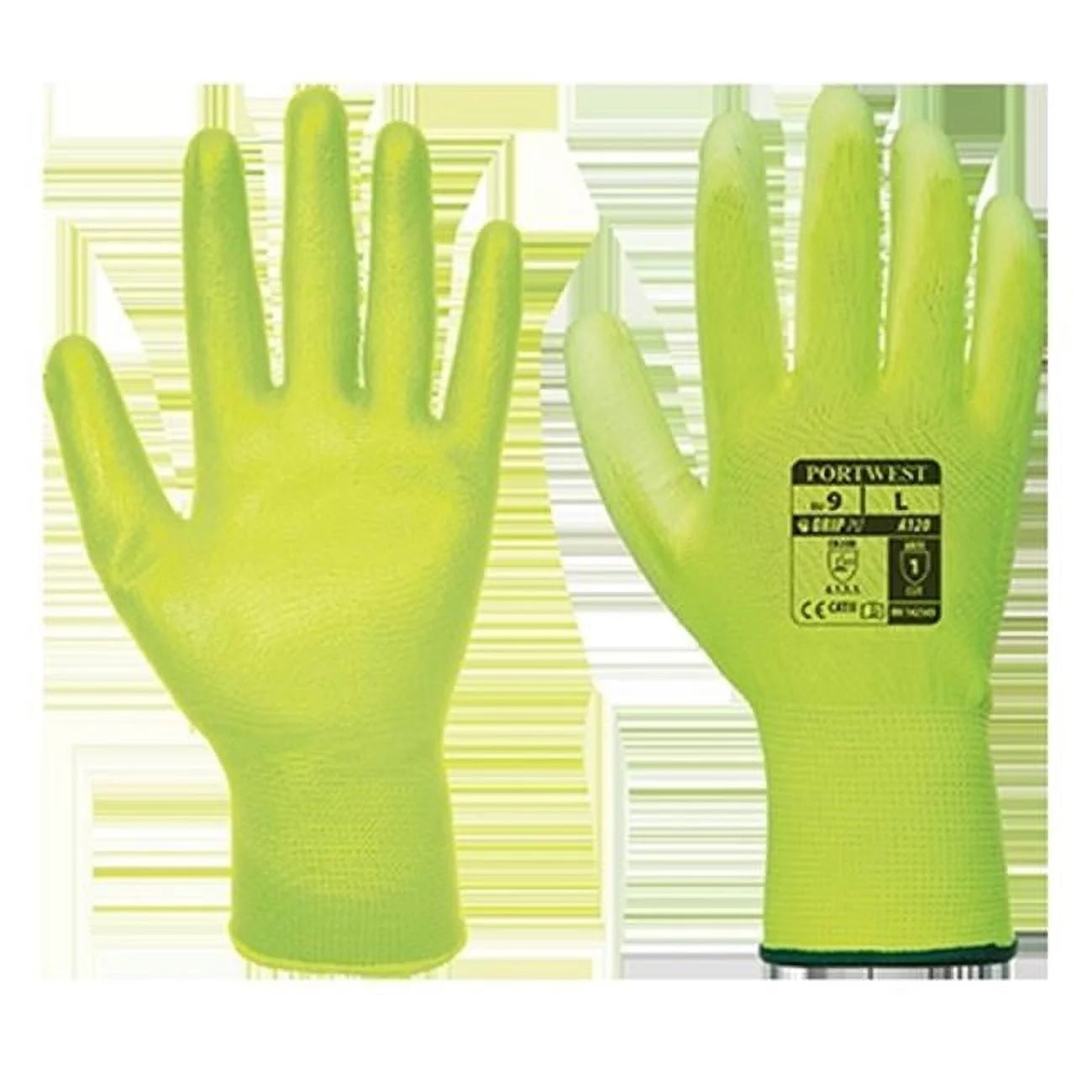 A120 Work Gloves PU Palm Dipped Abrasion and Tear Resistant Black, 3X-Large-KarWorkwear