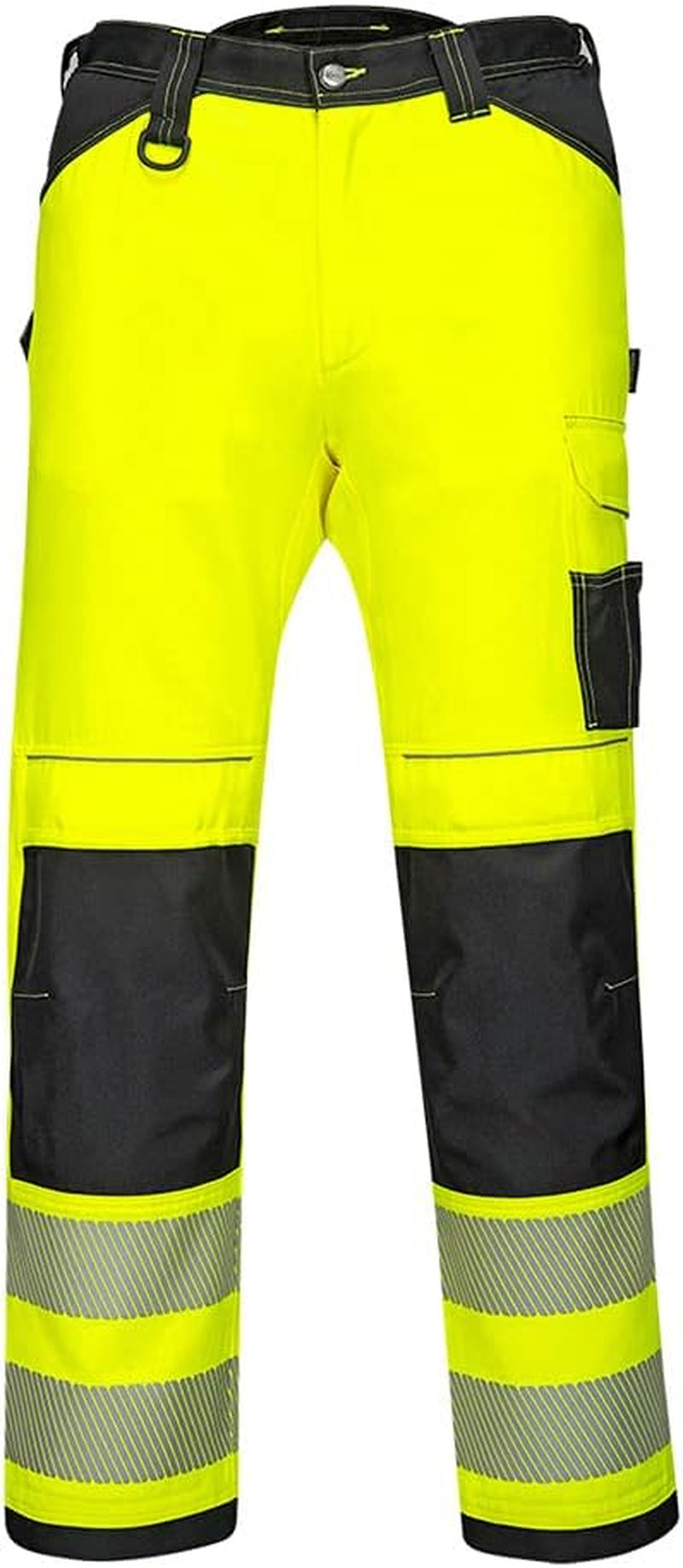 PW340 Hi Vis Work Trousers High Visibility Safety Pants with Durable Polycotton and Kneepad Pockets