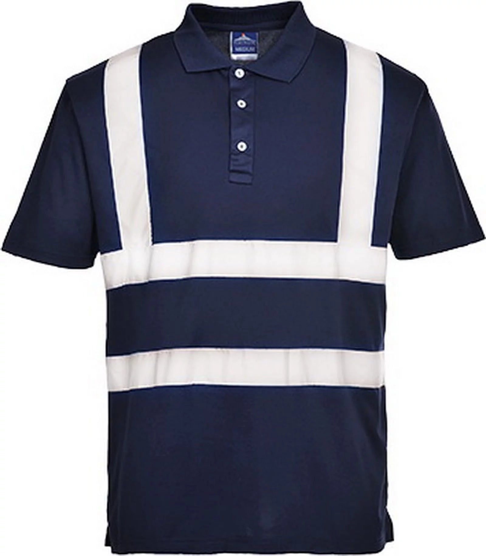 F477 Mens Reflective Iona Work Polo Shirt Navy, 5X-Large-KarWorkwear