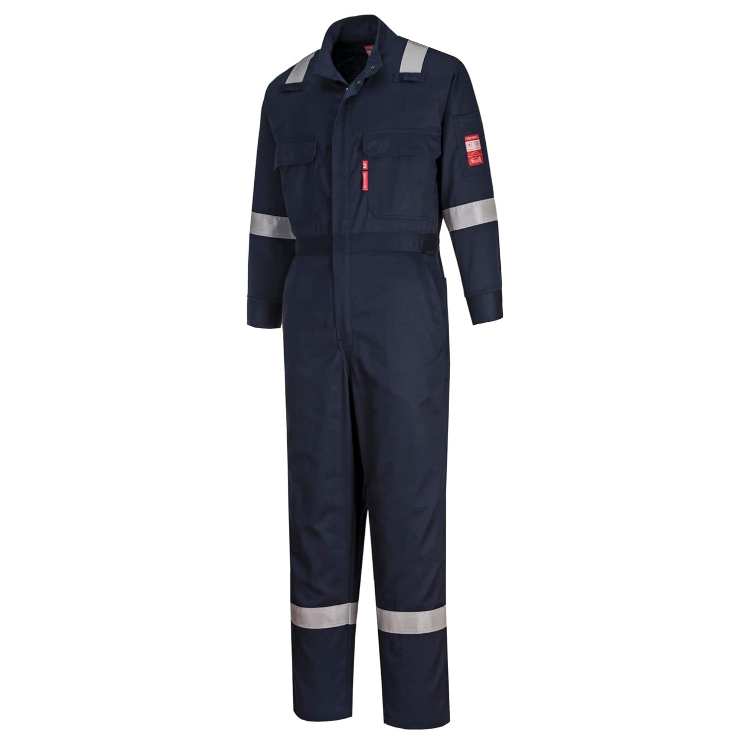 FR504 Women'S FR Coveralls - Bizflame 88/12 Reflective Flame Resistant Safety Workwear Coveralls Navy, Xx-Large