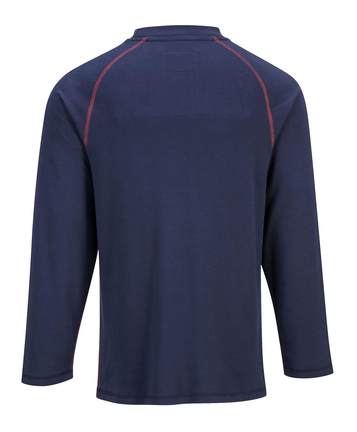 FR01 Mens Flame Resistant Bizflame Long Sleeved Crew Neck T Shirt ASTM, Navy, Large