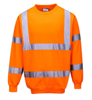 B303 Hi-Vis Sweatshirt, X-Large, Orange