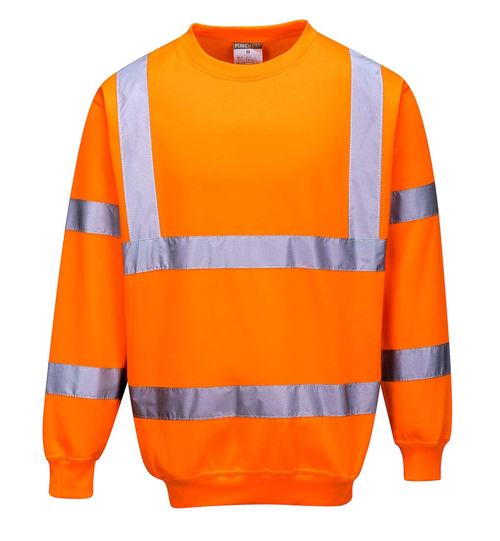 B303 Hi-Vis Sweatshirt, X-Large, Orange