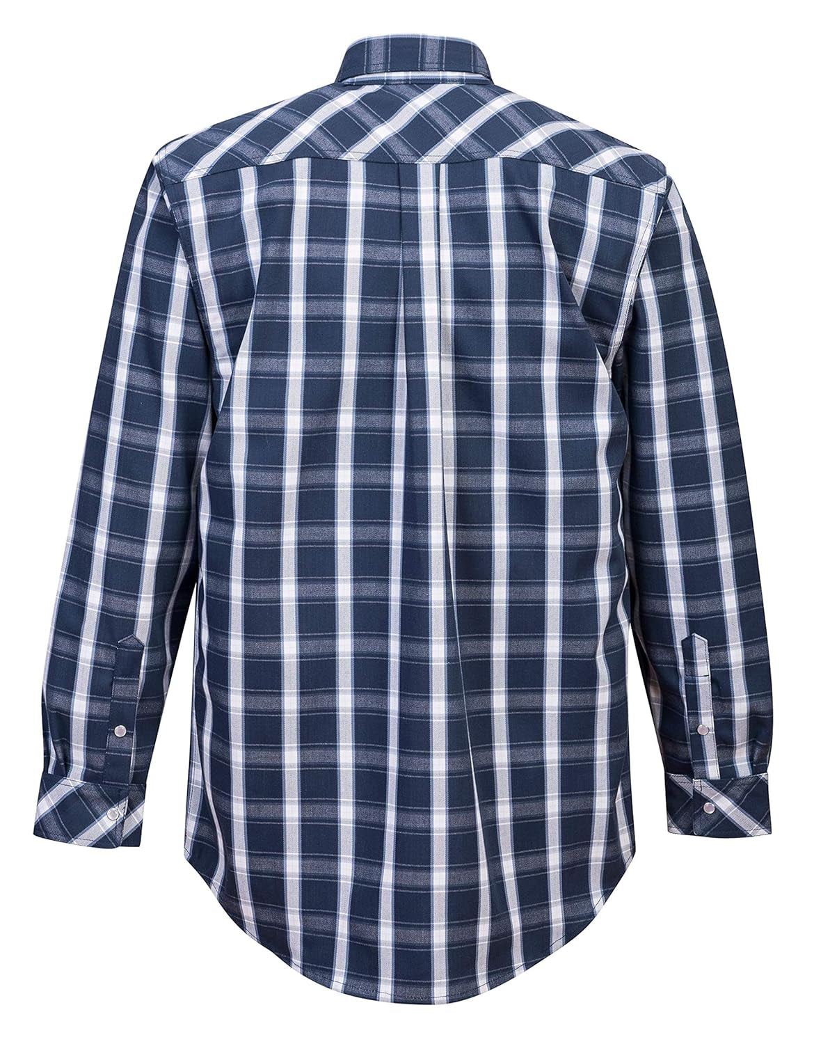 UFR97 Bizflame 88/12 FR Plaid Protective Safety Shirt Navy, Xx-Large