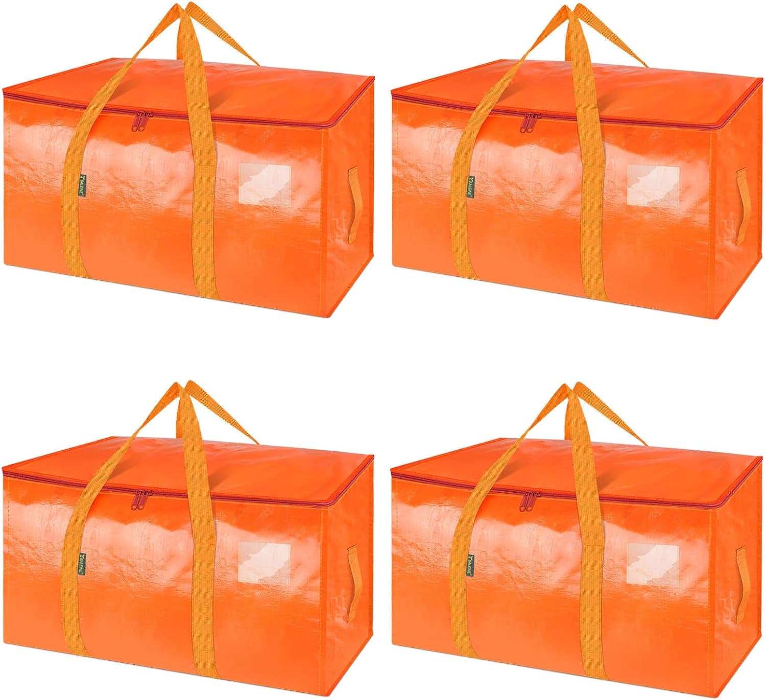 8-Pack Oversized Moving Bags with Reinforced Handles, Heavy-Duty Storage Tote for Clothes, Moving Supplies (Black, 8-Pack)