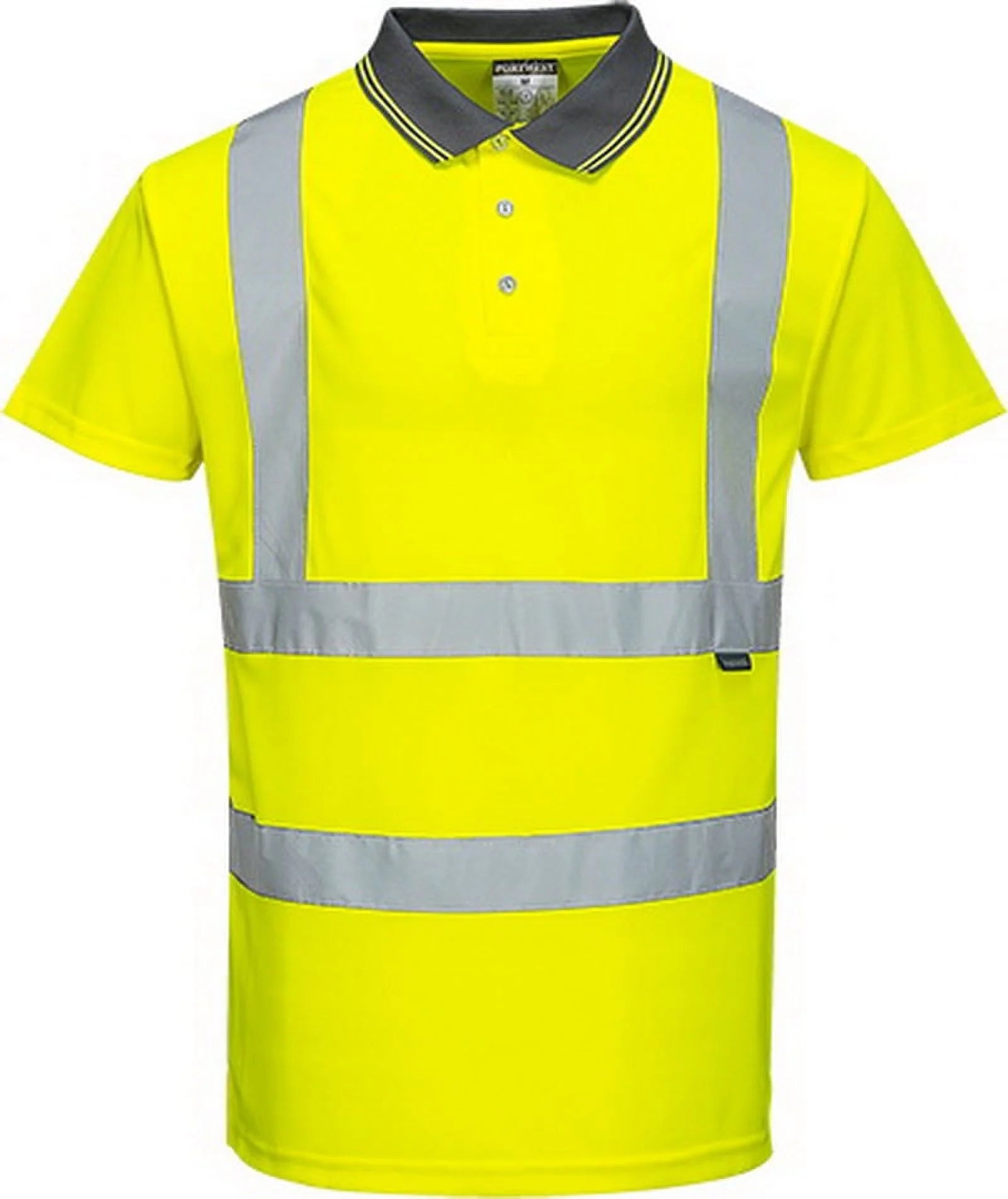 S477 Hi-Vis Short Sleeve Polo Shirt Yellow, Large-KarWorkwear