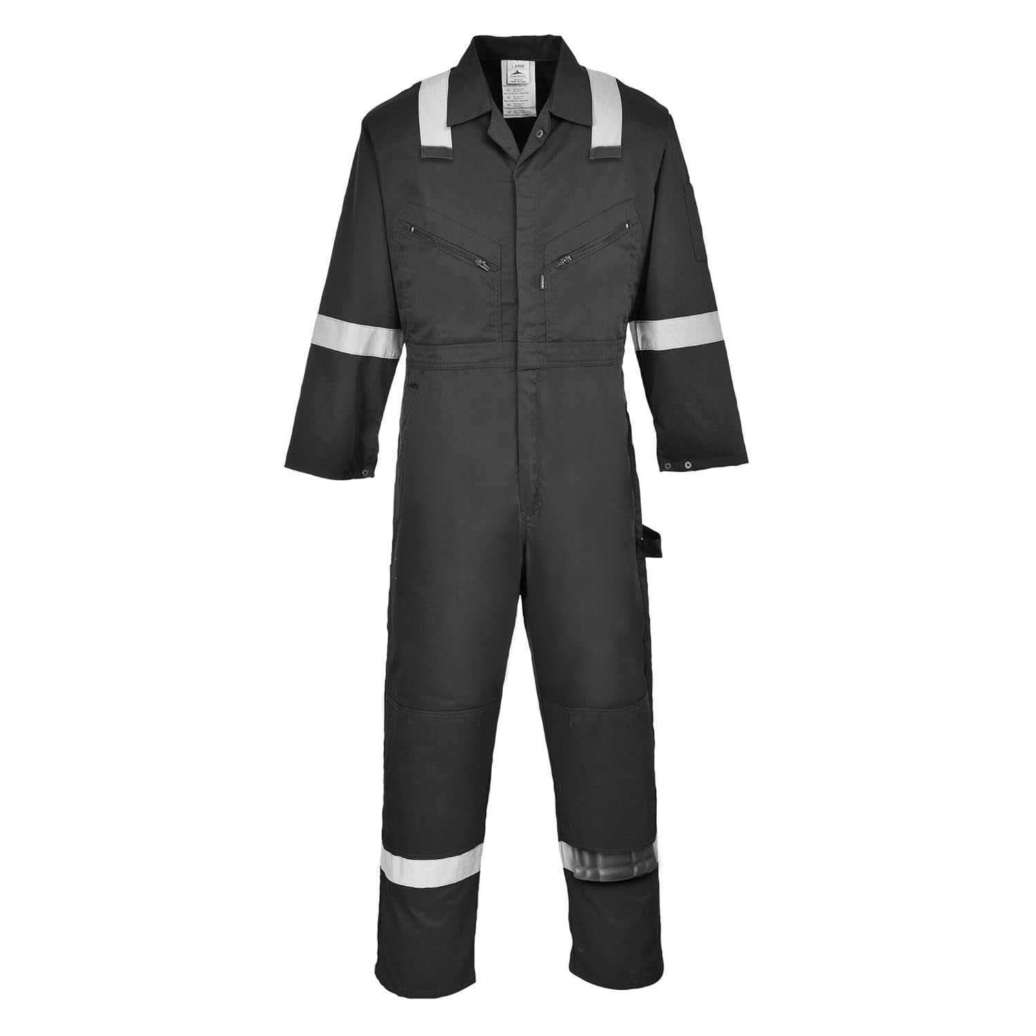 Iona Coverall Overall Boiler Suit Hi Vis Visibility Reflective Work Wear, XXL Navy