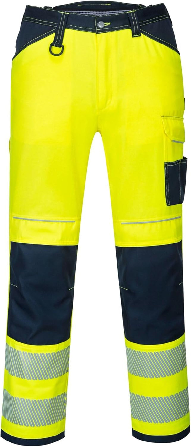 PW340 Hi Vis Work Trousers High Visibility Safety Pants with Durable Polycotton and Kneepad Pockets