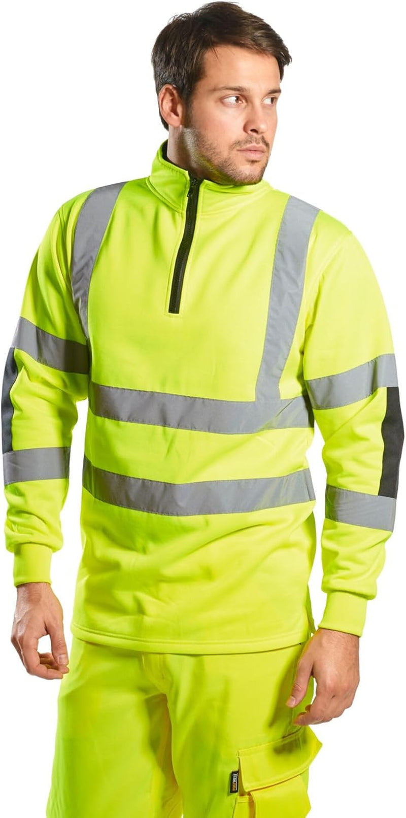 Xenon Rugby Sweatshirt Pullover Jumper Safety Reflective Work Wear Warm Top ANSI 3