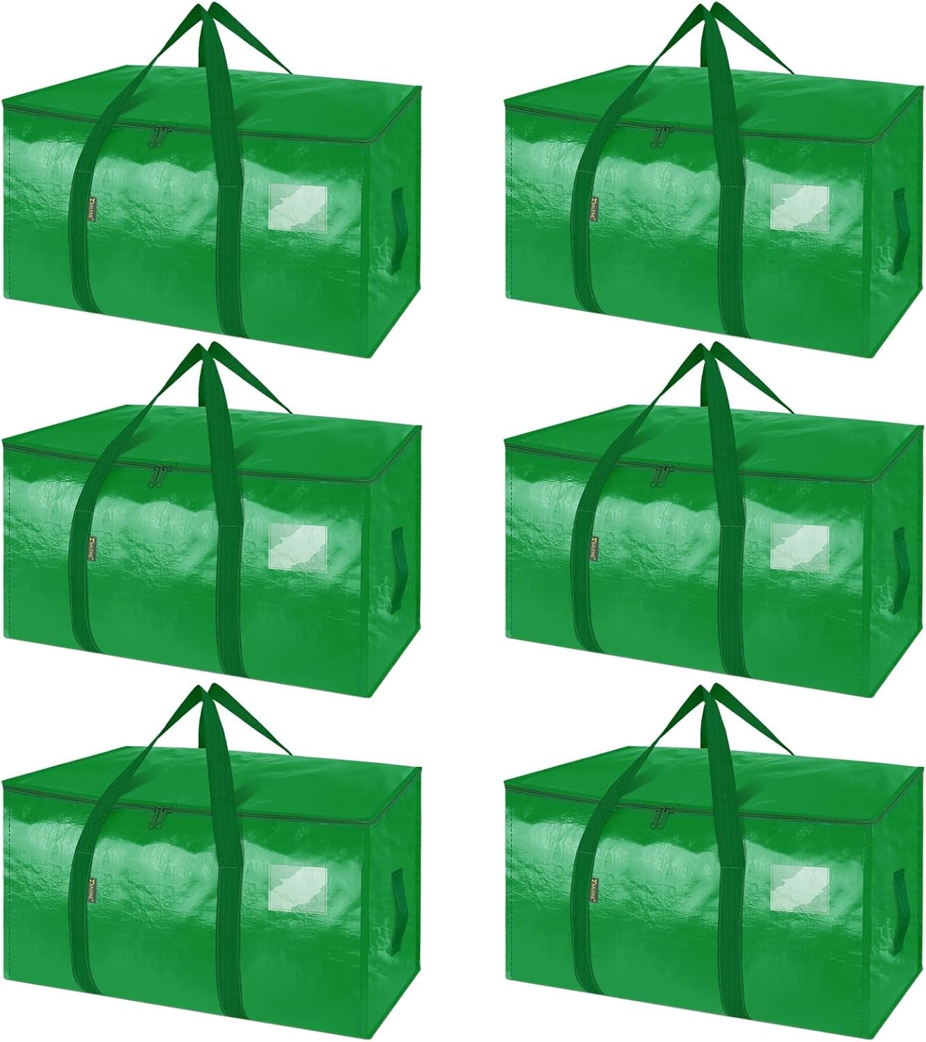 8-Pack Oversized Moving Bags with Reinforced Handles, Heavy-Duty Storage Tote for Clothes, Moving Supplies (Black, 8-Pack)