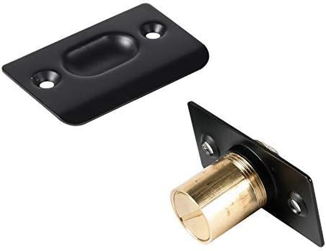 Door Ball Catch,Stainless Steel Adjustable Ball Catch Door Hardware (2Pcs(Black)