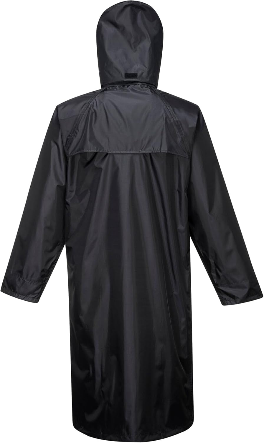 Classic Rain Coat Adult Waterproof Long Protection Hooded Work Wear Trench