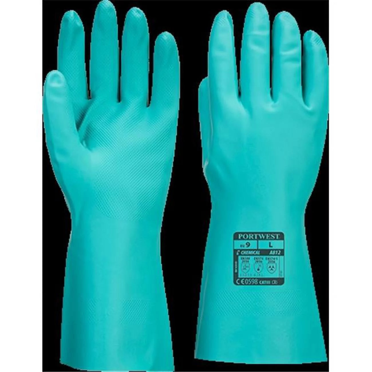 A812 Lightweight Nitrosafe plus Chemical Gauntlet Green, X-Large-KarWorkwear