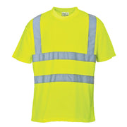Hi-Vis T Shirt Viz Visibility Reflective Safety Work Wear Top ANSI 2, 6XL Yellow