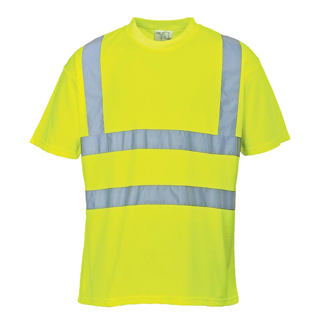 Hi-Vis T Shirt Viz Visibility Reflective Safety Work Wear Top ANSI 2, 6XL Yellow