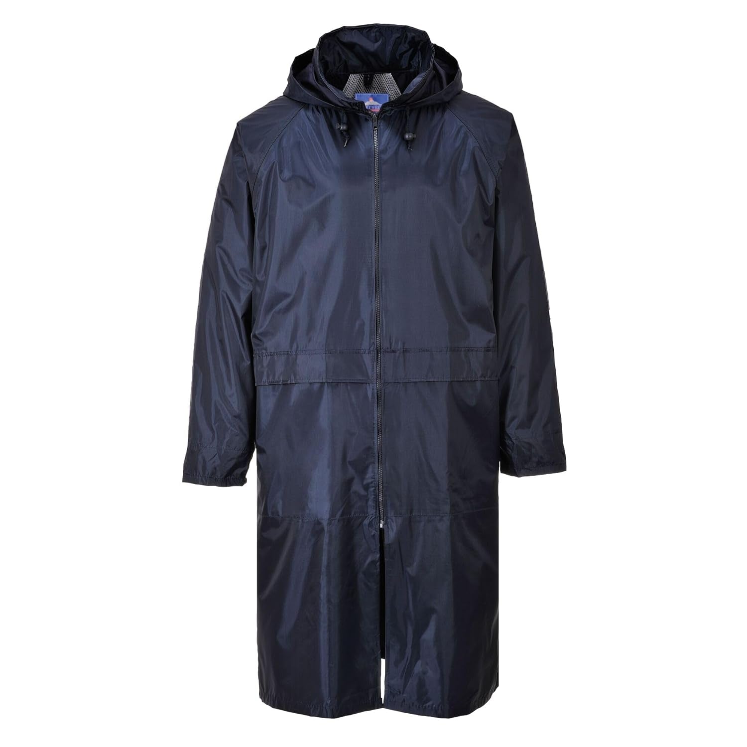 S438 Classic Hooded Rain Coat with Long 47" Waterproof Protection, Navy, XXL