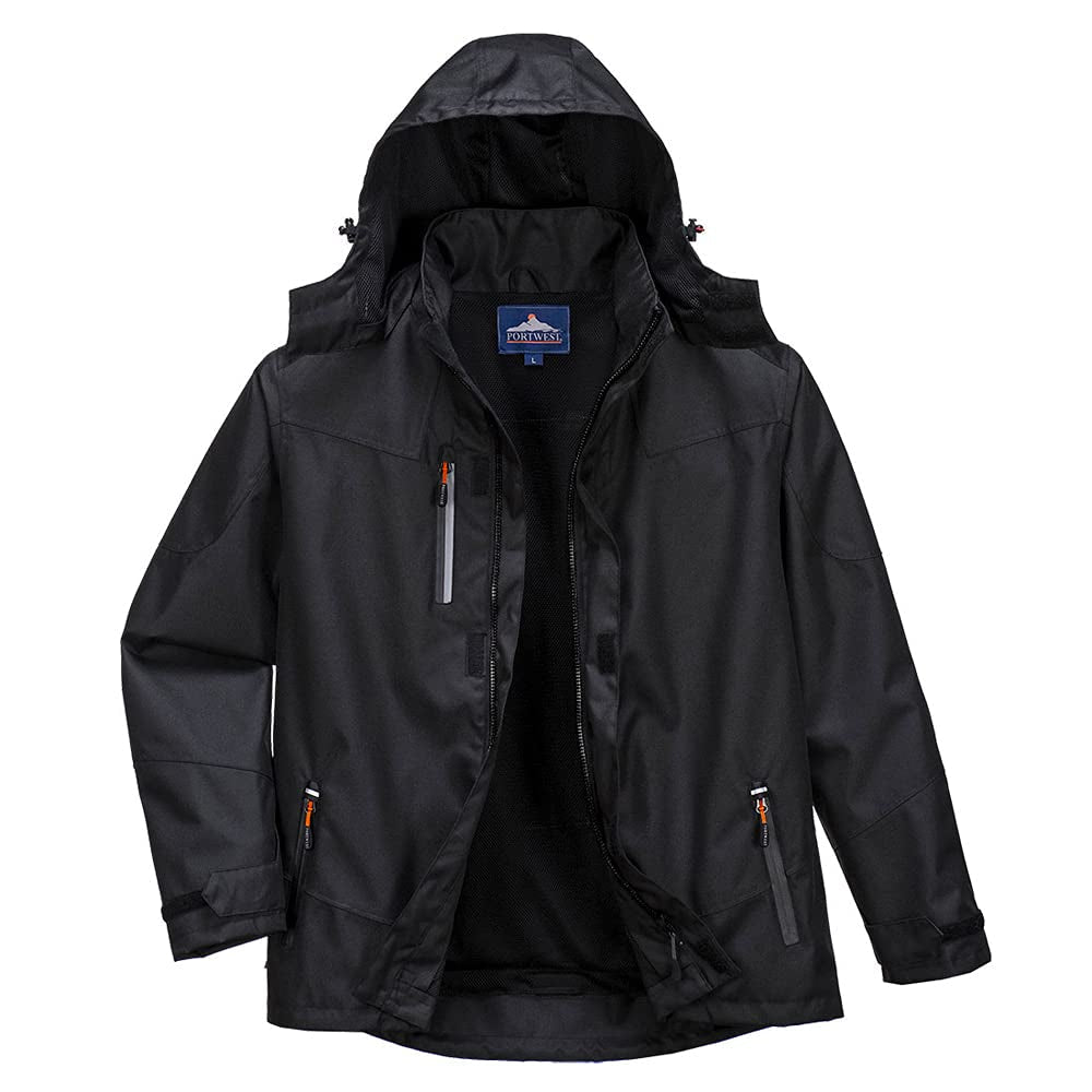 S555 Outcoach Waterproof Breathable Protective Jacket Black, 4X-Large