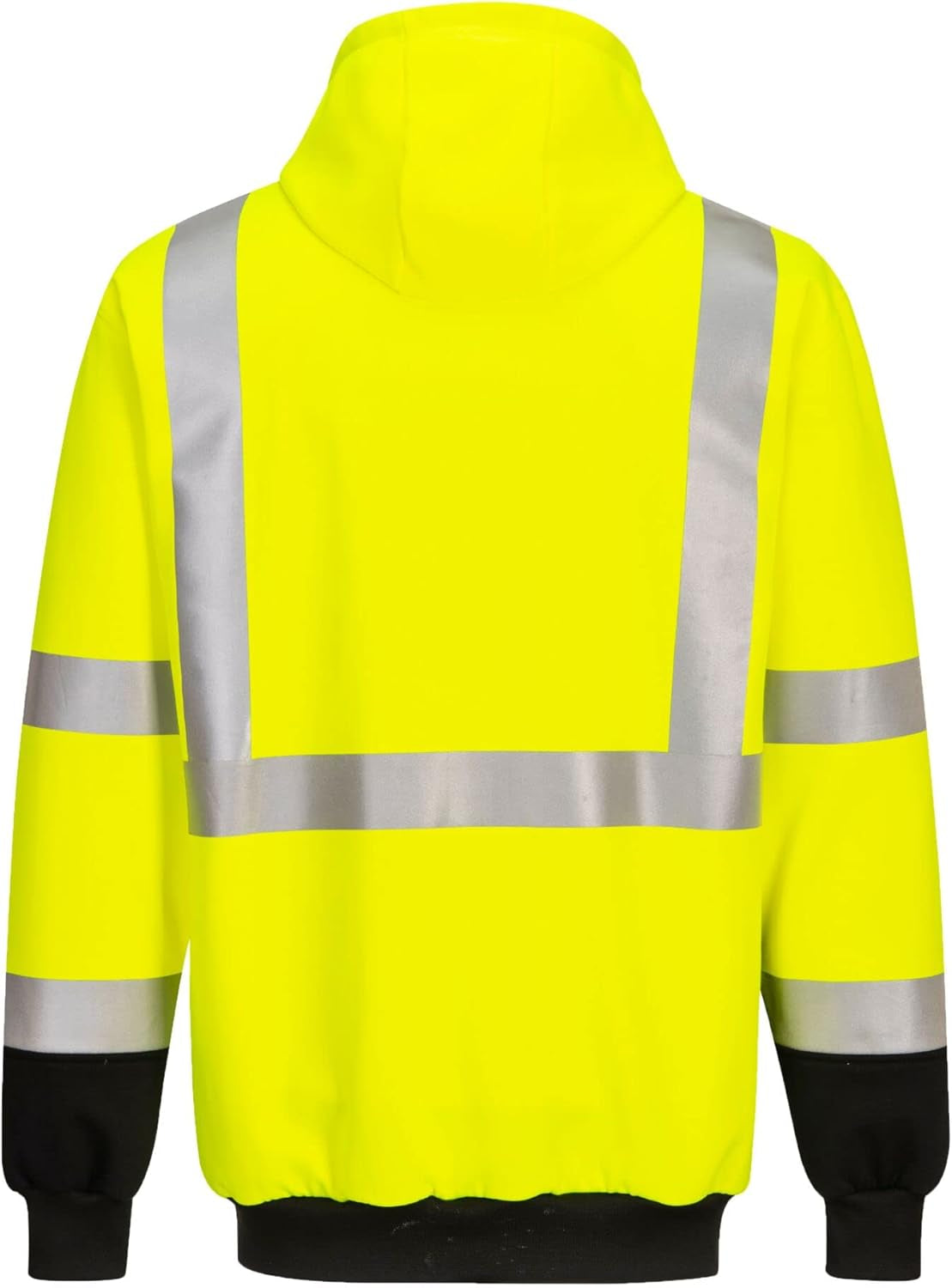 UB324 Men'S Hi Vis 2-Tone Reflective Hooded Sweatshirt Yellow/Black, 6X-Large