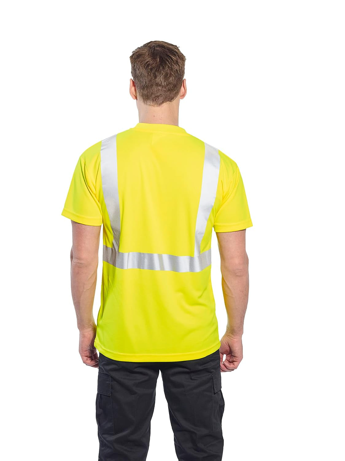 S190 High Visibility Comfort Pocket T-Shirt Yellow Tall, Large