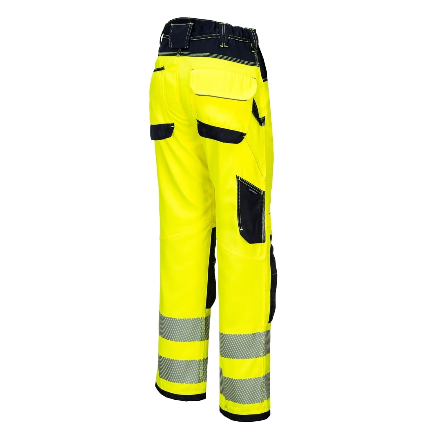 PW385 Women'S PW3 Durable Hi Vis Stretch Work Pants Yellow/Black, 34