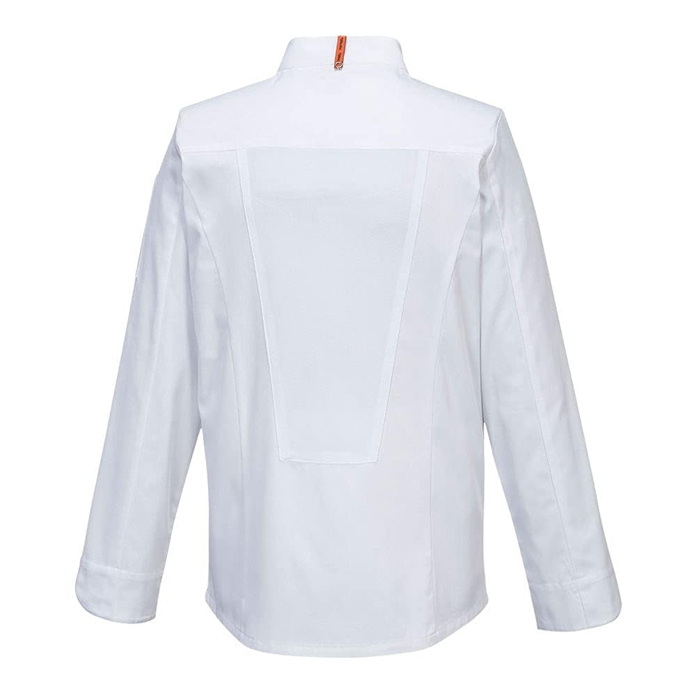 Mens Pro Air-Mesh Long-Sleeved Chef Jacket (XL) (White)