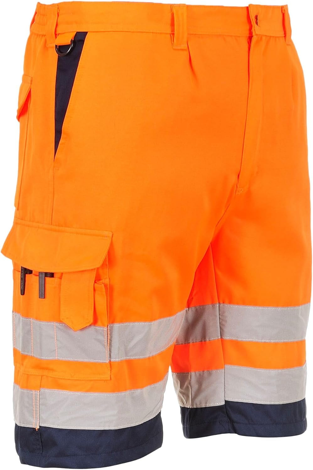 Hi-Vis P/C Shorts Cargo Visibility Reflective Summer Cool Work Wear Pants ANSI E