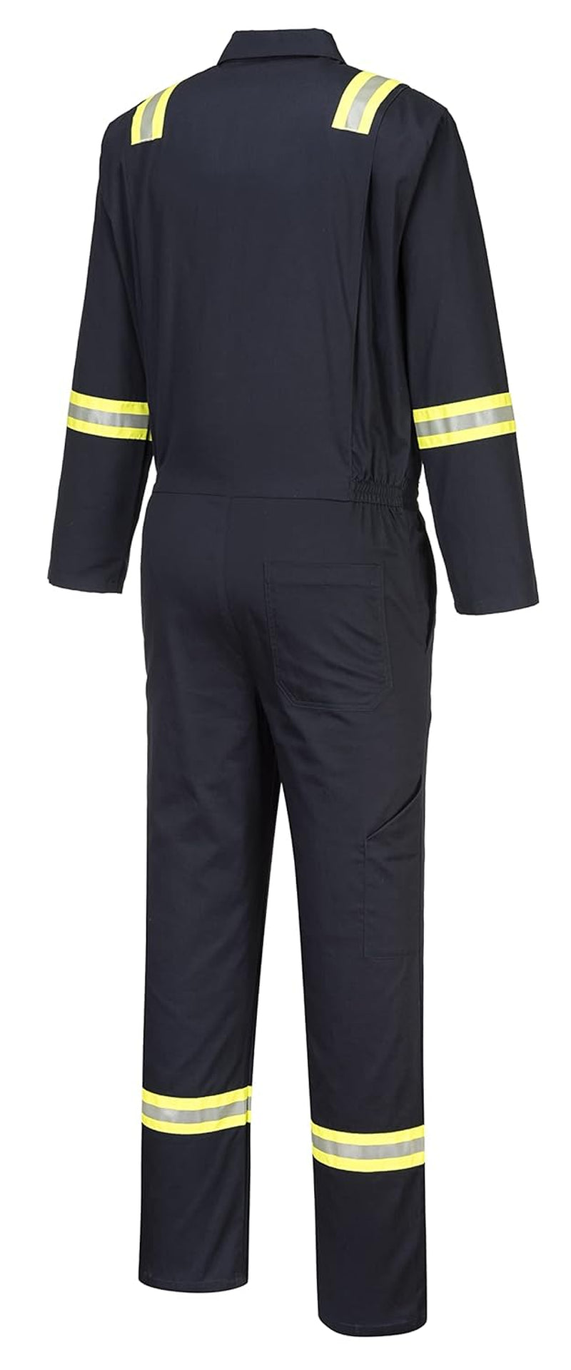 F129 Men'S Cotton Work Coveralls Iona Xtra Reflective Coveralls Workwear Overalls 100% Cotton Navy, 3X-Large