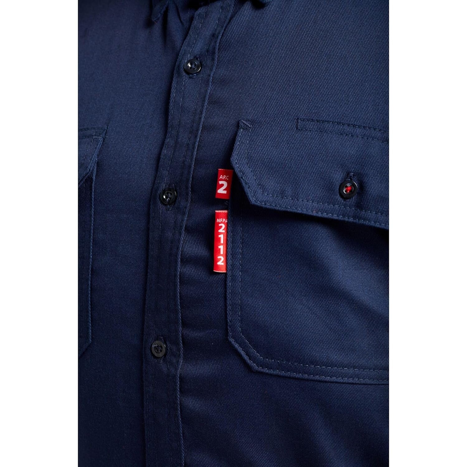 FR89 Fire Resistant Safety Work Shirt in FR Bizflame 88/12 ASTM NFPA, Navy, Large