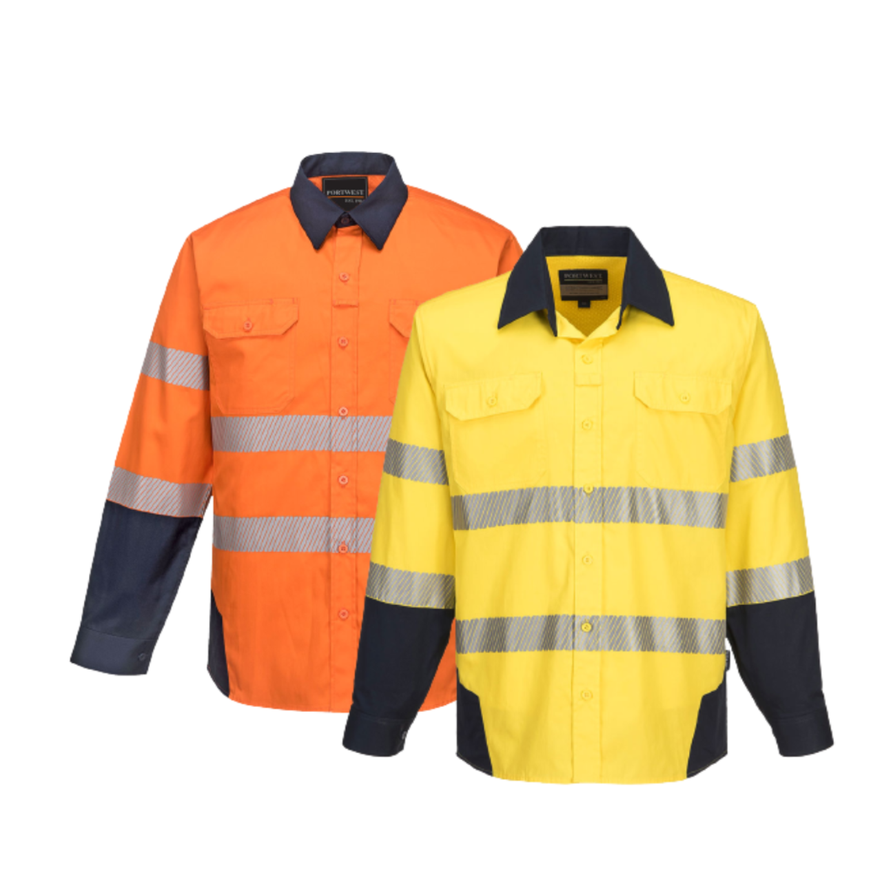 Portwest PW3 Shirt 2 Tone Lightweight Reflective Tape Work Safety PW372-KarWorkwear