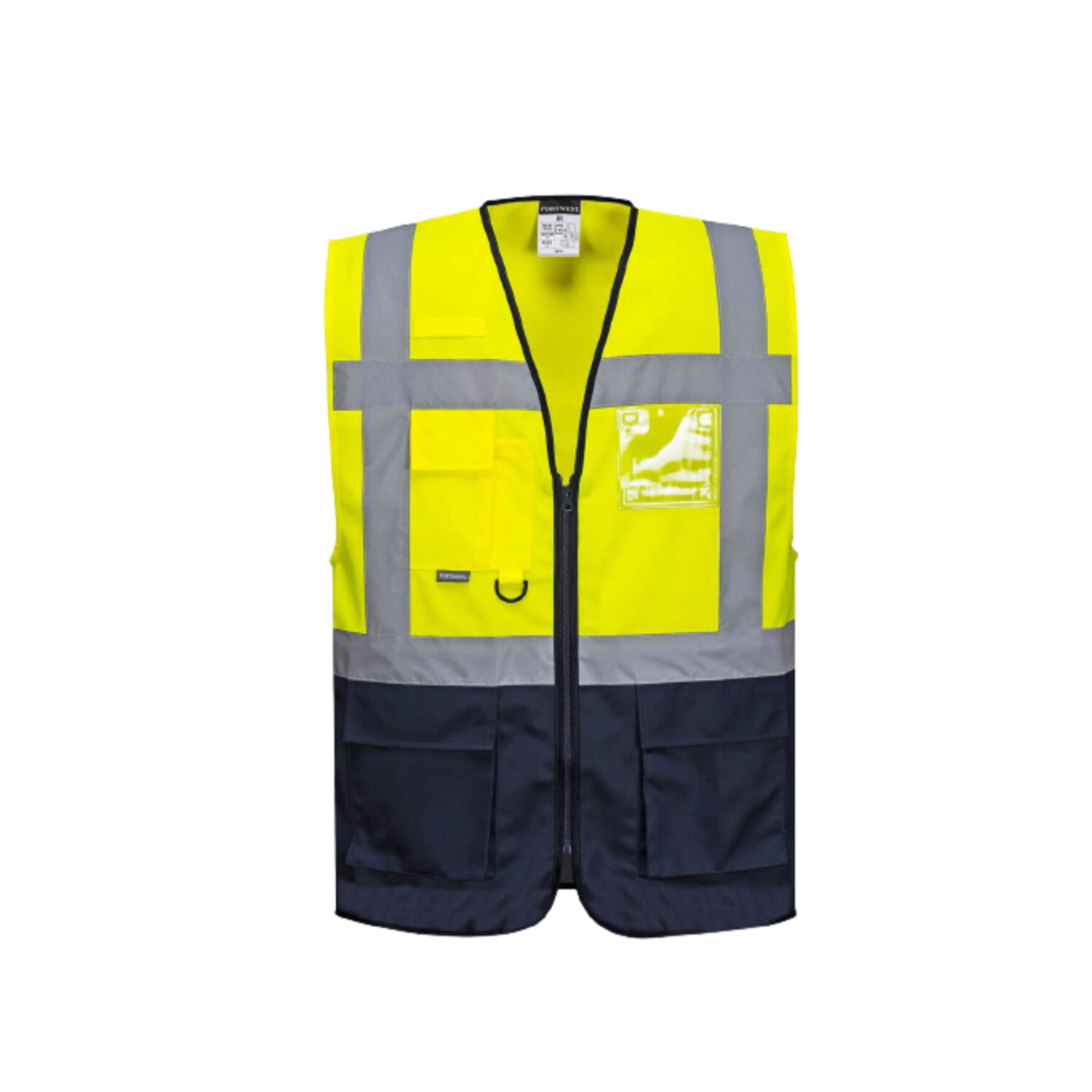Portwest Warsaw Executive Vest Tape Reflective Zip Opening Work Safety C476-KarWorkwear