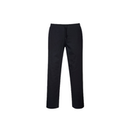 Portwest Drawstring Pants Lightweight Comfortable Black Chef Pant C070-KarWorkwear
