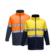 Portwest Hume 100% Cotton Drill Jacket 2 Tone Reflective Work Safety MJ998-KarWorkwear