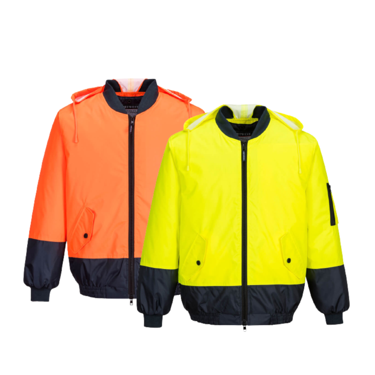 Portwest Hi-Vis Bomber Jacket 2 Tone Waterproof Reflective Work Safety MJ304-KarWorkwear