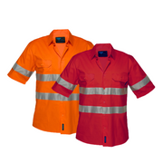 Portwest Hi-Vis Lightweight Short Sleeve Shirt with Tape Reflective Work Safety-KarWorkwear
