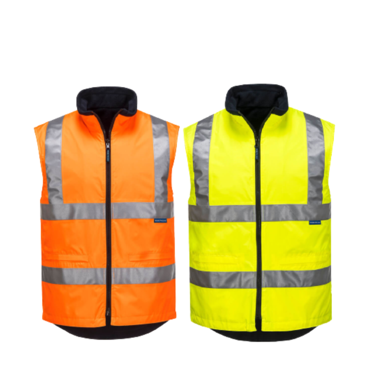 Portwest Mens Hi-Vis Polar Fleece Reversible Vest Reflective Work Safety MV214-KarWorkwear