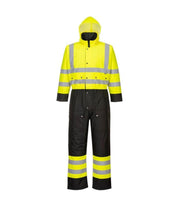 S485 Hi-Vis Contrast Coverall Yellow/Black, Medium