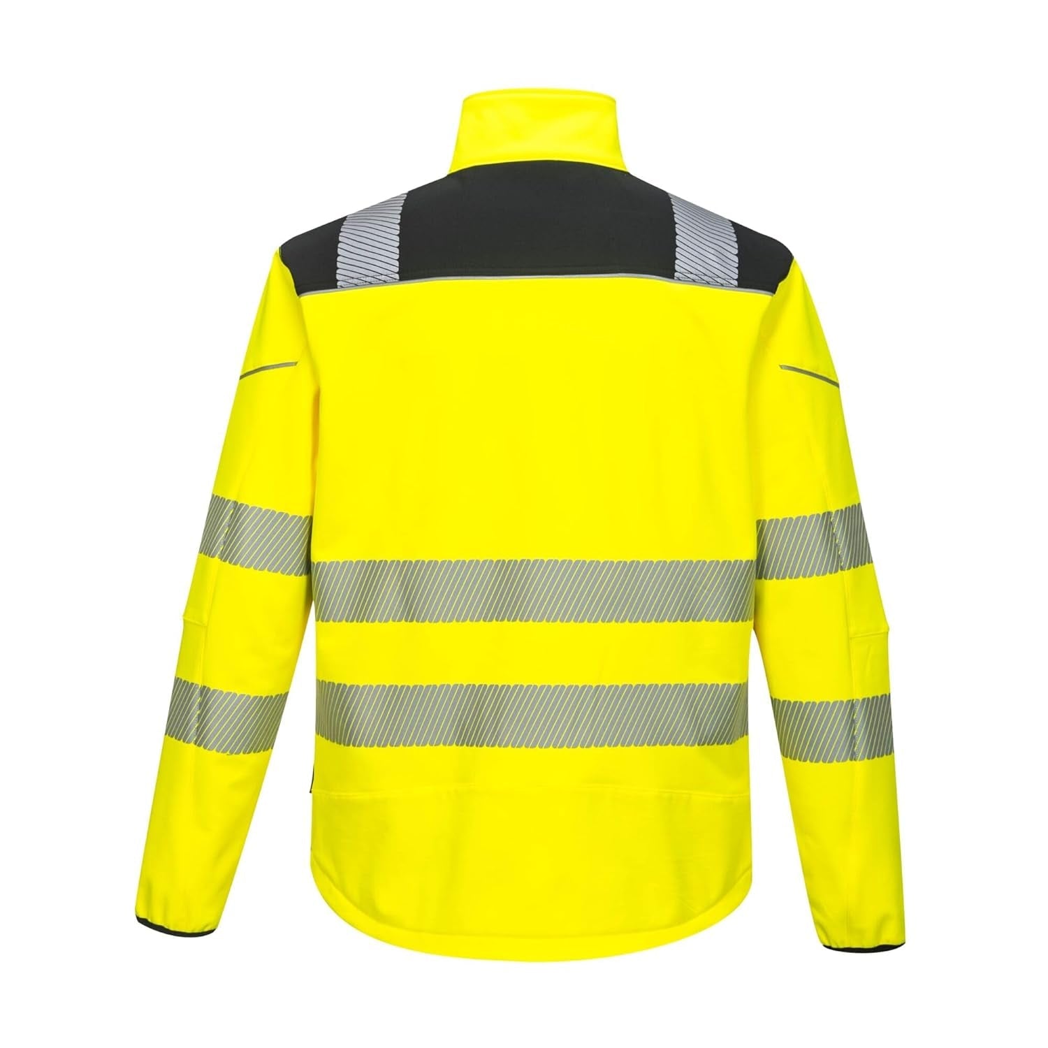 PW3 Hi-Vis Softshell Jacket Work Safety Protective Reflective Waterproof Coat ANSI 3, Small