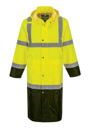 Hi-Vis Contrast Raincoat 48 - UH446, Yellow/Black, XXL