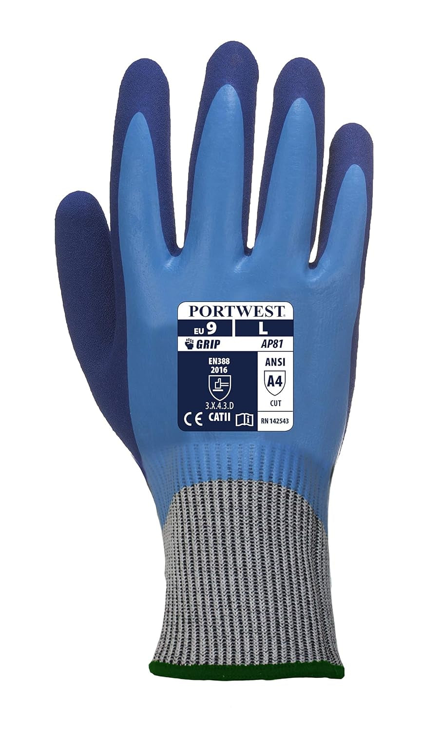 AP81 Liquid Pro HR Cut Glove Blue, Large