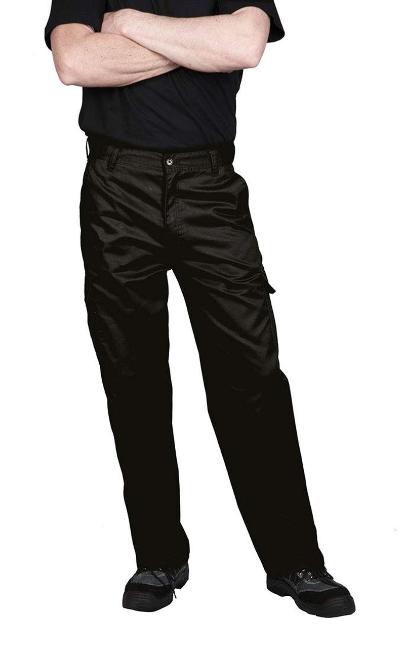 C701 Workwear Cargo Pants in Protective Polycotton with 6 Pockets, Navy, 52R
