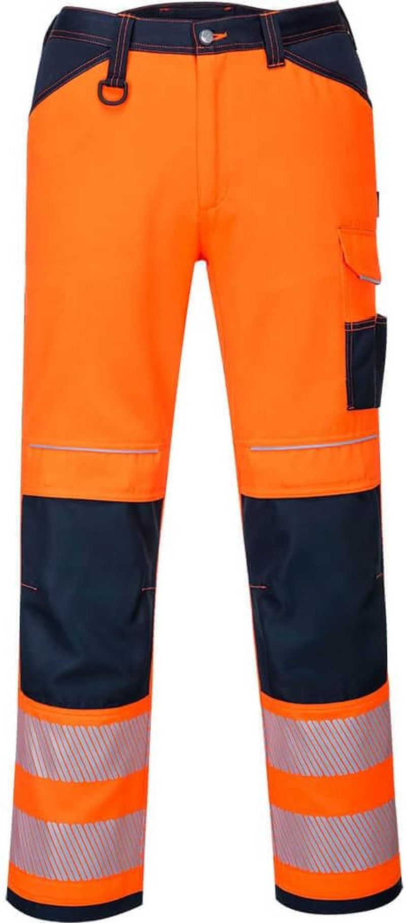 PW340 Hi Vis Work Trousers High Visibility Safety Pants with Durable Polycotton and Kneepad Pockets