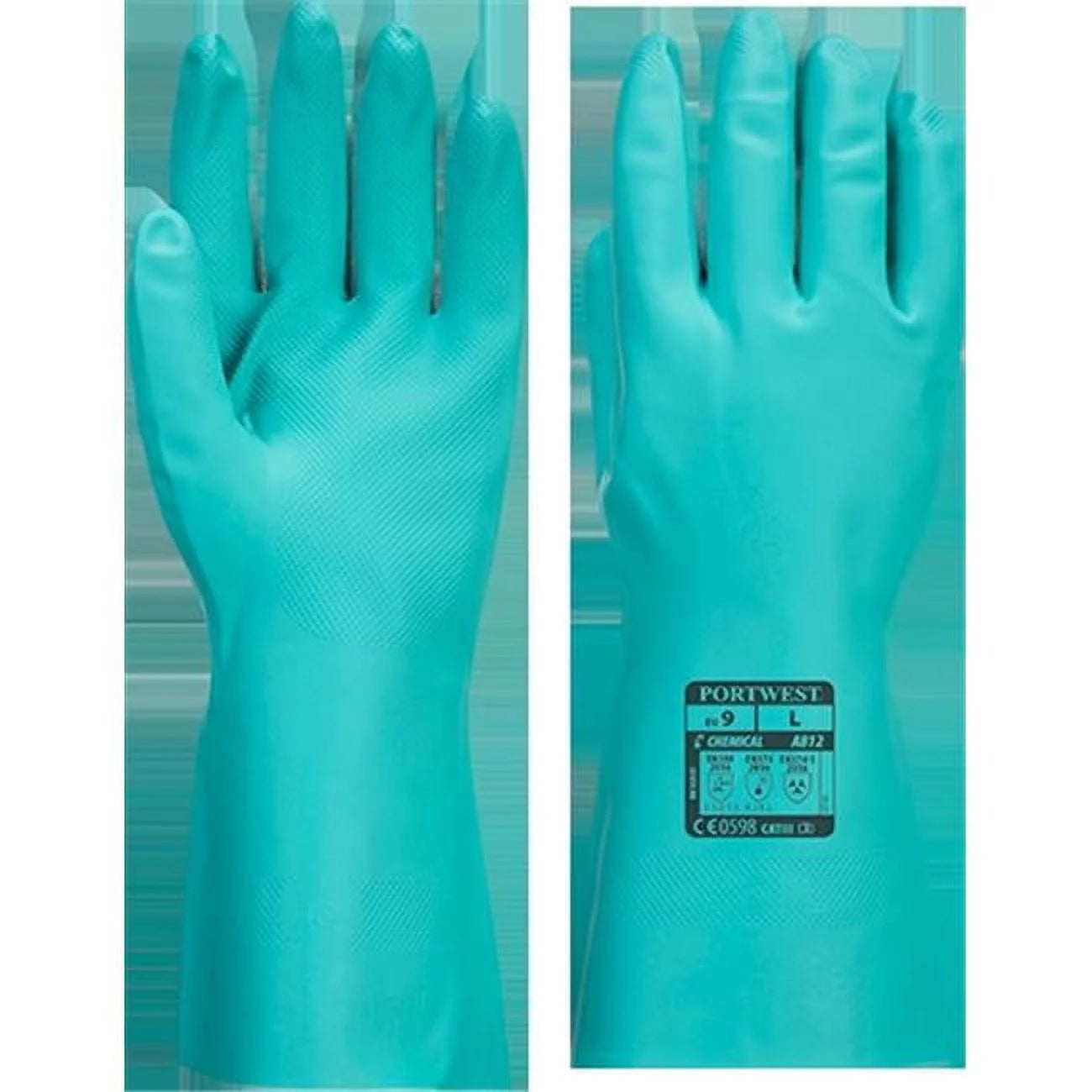 A812 Lightweight Nitrosafe plus Chemical Gauntlet Green, X-Large-KarWorkwear