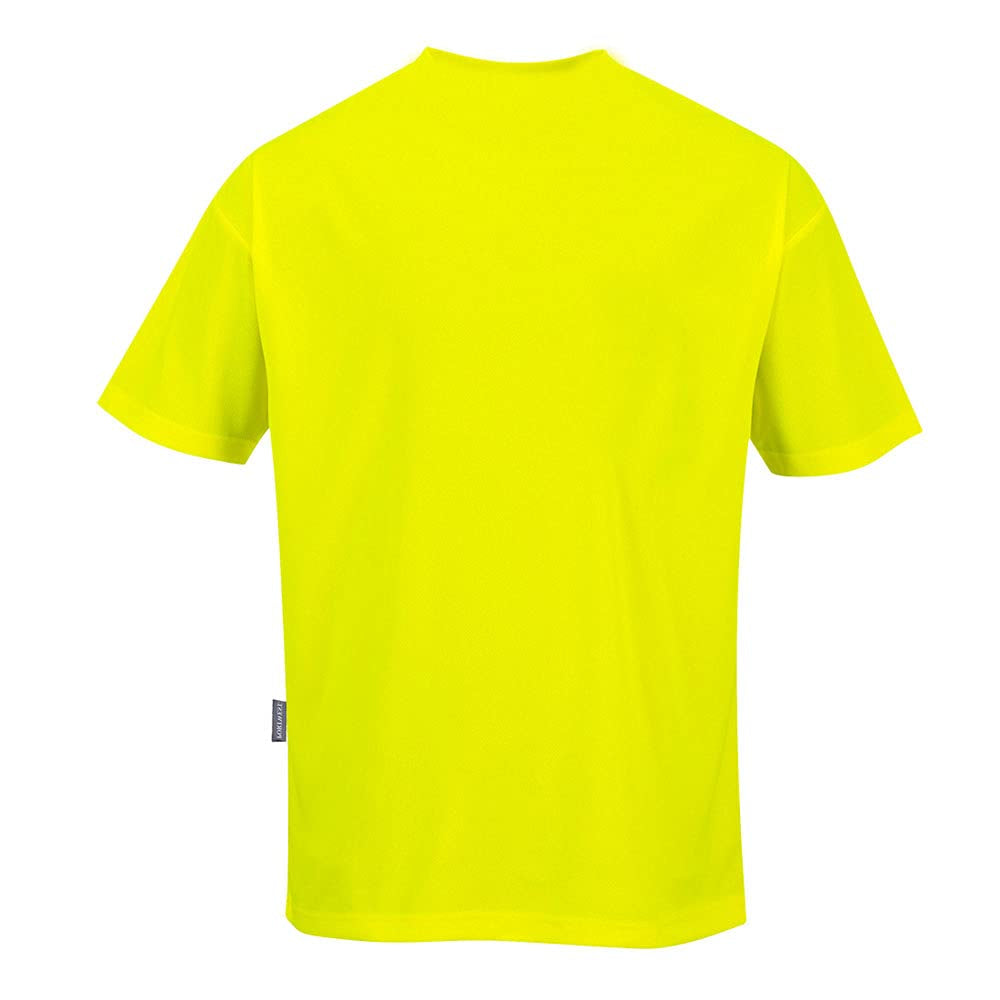 S578 Cotton Non ANSI Pocket Short Sleeve T-Shirt Yellow, Xx-Large