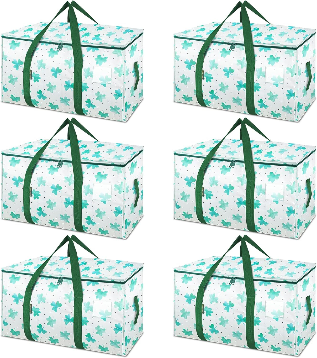 8-Pack Oversized Moving Bags with Reinforced Handles, Heavy-Duty Storage Tote for Clothes, Moving Supplies (Black, 8-Pack)