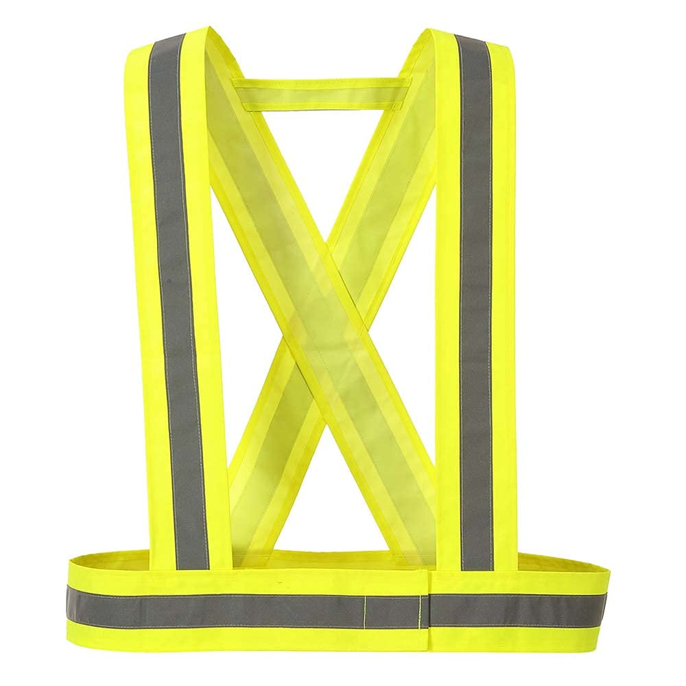 Hi-Vis Strap Visibility Reflective Safety Security Work Suspender Yellow