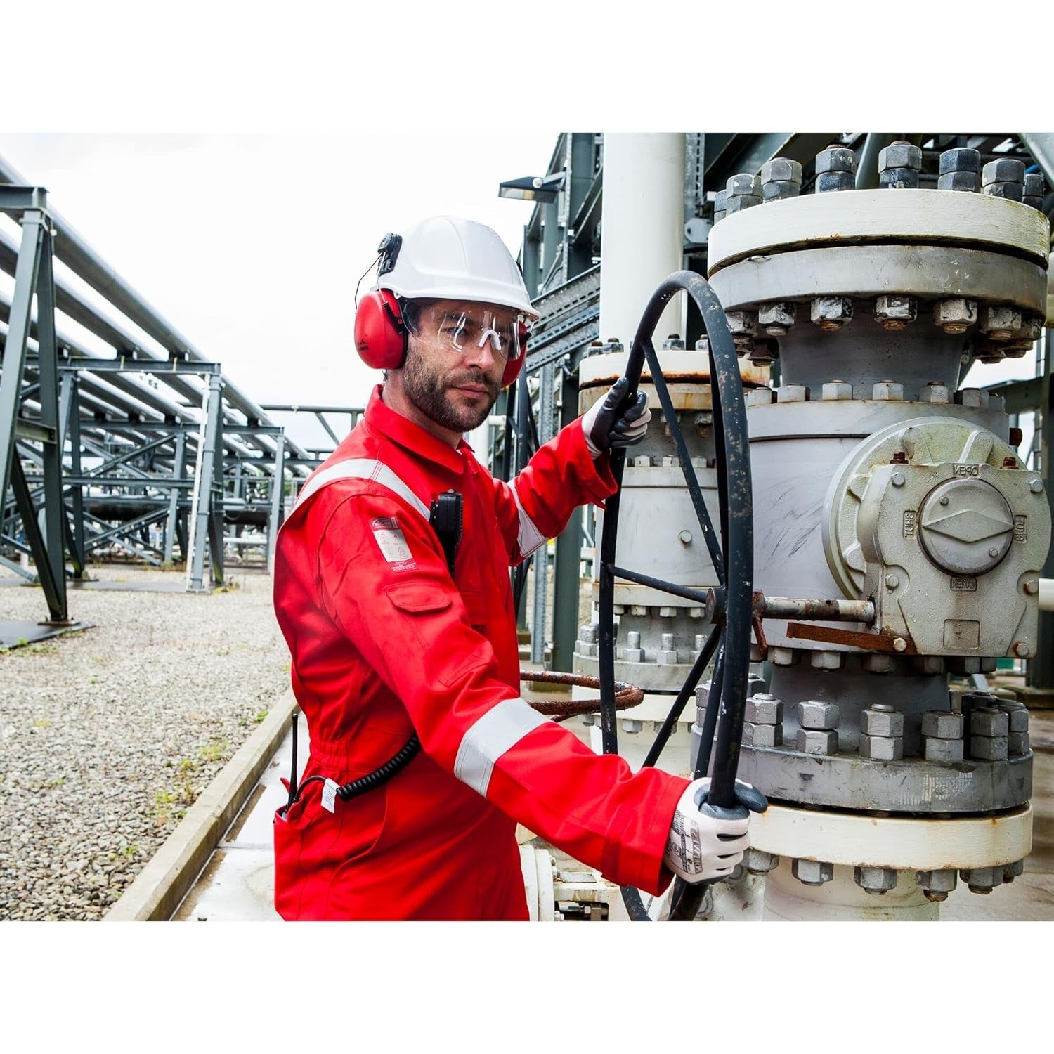 A310 Flexible Grip Nitrile Glove Gray/White, X-Large